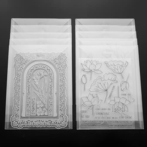 10 Stück 17,8 x 24,1 cm Stempel und Stanzformen, wiederverschließbar, durchsichtig, Kunststoff Beutel für Stanzformen, BastelnScrapbooking Papier Karten BastelnStanzformenKartenherstellung