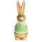 COM-FOUR® Deko Aufsteller für Ostern, Bunte Osterhasen mit Brille, Osterdeko zum Hinstellen, Osterdekoration aus Keramik (1 Stück 25 cm grün)