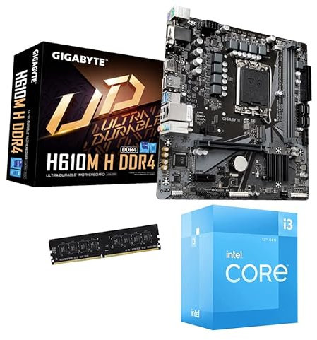 Kit Upgrade évolution PC 12ème Génération - Carte mère H610M + Processeur Socket 1700 + Barrette RAM DDR4