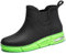 GURGER Stivali di Gomma Uomo Bassi Stivali da Pioggia Stivaletti Corti Stivaletto Impermeabili Wellington Boot Nero Verde 39 Taglie