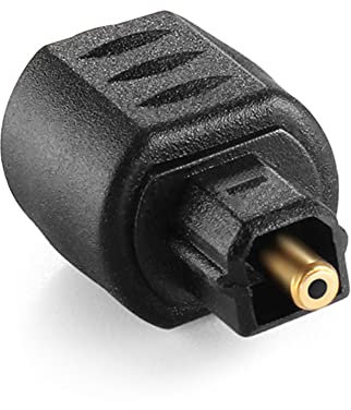 Mzshne Adattatore ottico, mini jack femmina da 3,5 mm a adattatore audio digitale Toslink maschio