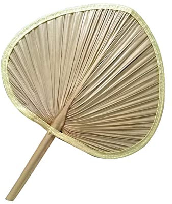 Gereton Mano Hoja Palma Tejida Natural, 45x35 cm Abanicos Hechos Mano Estilo Chino Rústico, Abanico Tejido Mano, para Decoración Pared Granja Verano Favores Fiesta Boda