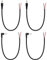 KSOPUERT 4 Stück DC-Pigtail-Kabelstecker,Ersatz 3,5 mmx1,35 mm, 90 Grad,rechtwinklig und gerader DC-Stecker,Buchse auf blanken Draht,Pigtail-Stromkabel