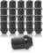 BIMECC Set of Alloy Wheel Nuts Compatible with Ford Transit CUSTOM - M14x1.5 - Taper - Black - For use with AFTERMARKET ALLOY WHEELS only