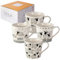 SPOTTED DOG GIFT COMPANY Sheep Mug Set of 4, Farm Coffee Mugs, Black and White Animal Themed Ceramic Tea Cups, Microwave Dishwasher Safe, Cute Kitchen Gifts for Sheep Lovers Owners - 13oz