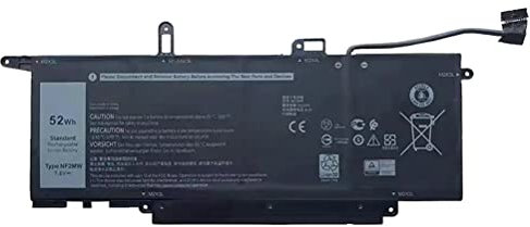 AKKEE NF2MW Laptop battery for Dell Latitude 7400 2-in-1 Latitude 9410 2-in-1 Series Notebook P110G P110G001 7146W 0C76H7 C76H7 0G8F6M 085XM8 08W3YY 7.6V 52Wh 4-Cell