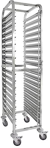 METRO Professional Regalwagen GSC1018GN Edelstahl 18 Etagen GN1/1 Gesamtlast 150 kg silber