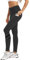adorence Yoga Leggings Termici Donna Taglie Forti, Leggings Sportivi Donna in Micro-Pile,Pantaloni da Yoga Invernali-Nero,XL