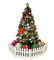 NURCIX Künstlicher Weihnachtsbaum Upgrade mit Ornamenten, Weihnachtsbäume mit Ideal für Haus, Büro und Party Dekoration, einfach zu montieren, Metallscharniere & Faltbare Basis,Green-6FT(180cm)