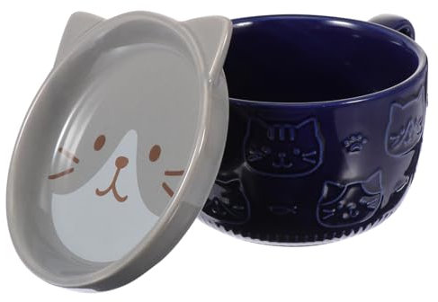 MAGICLULU 1 Pc tazza di caffè boccale di birra in ceramica tazza da caffè in ceramica con coperchio il regalo i regali tazza d'acqua per gatti cartoni animati tazza d'acqua decorativa