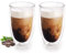 ElbFuchs® Tazas de cristal (2x 450ml) pared doble | Para café con leche, té o capuchino | Idea de regalo original para mujer, madre, boda o cumpleaños