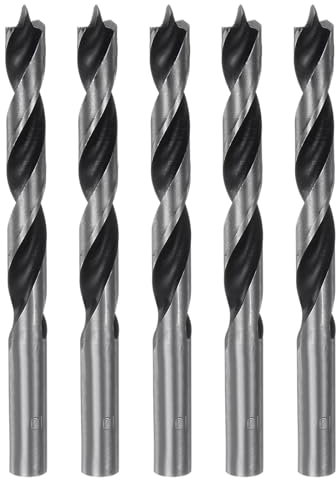 sourcing map 5 brocas de punta de 10 mm de corte preciso con punta de punta para madera