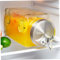 Distributeur de boissons en verre, distributeur de boissons 3L avec robinet, distributeur de boissons en verre, distributeur d'eau de réfrigérateur à l'épreuve, distributeur d'eau en verre pour réfri