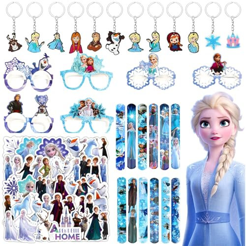 80 Stück Mitgebsel Kindergeburtstag Set, Eiskönigin Mitgebsel Geburtstag, Gastgeschenke Kinder Deko elsa Party, Give Aways Kindergeburtstag Mädchen, Spielzeug FüR Kinder Partybeutelfüller