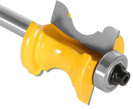 1pcs Bullnose Router Bit, 6.35mm 8mm 12mm 12.7mm Shank Furniture Trim And Molding Router Bit Bullnose Cove Molding Handrail Woodworking Milling Cutter(Size:12.7x31.8x30.16)