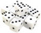 Liummrcy Dadi Bianchi da 100 Pezzi da 8 mm con Punti Neri cubi di Gioco a Sei Lati, Dadi di Gioco Standard