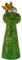 itsisa Zaunhocker Frosch mit Krone Froschkönig H: 24,4 cm aus Keramik - Zaun Deko Garten Frösche, Tierfigur Pfostenhocker, Zaunfigur, Gartendeko, Zaunstecker