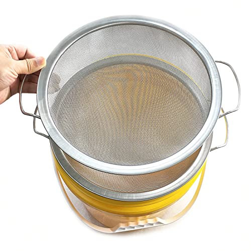 Fine Mesh Paint Strainer 60 Mesh 316 Stainless Steel Paint Filter Emulsion Honey Funnel Filter Cover Fits 5 Gallon Paint Bucket Filter Tool Insert Strains