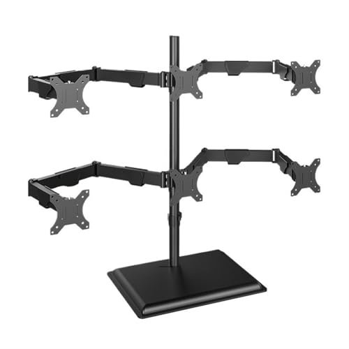 Supporto per monitor a gas da 6 pollici, supporto per monitor in acciaio regolabile in altezza con braccio di montaggio completamente articolato per la maggior parte dei monitor da 17-32 pollici, supp