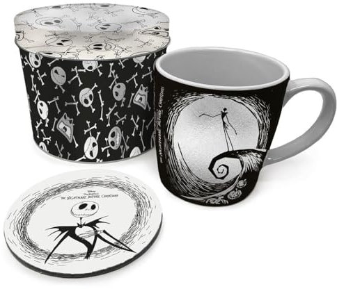 Pyramid International The Nightmare Before Christmas Gift Set - Includes 11oz/312ml Mug & Coaster in Keepsake Tin - Excellent for Disney Fans - One Size