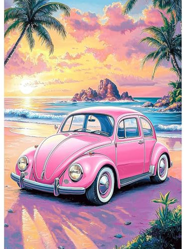 AIRDEA Meeresküste Diamond Painting Erwachsene, DIY 5D Auto Diamant Painting Bilder, Bastelset Erwachsene Frauen als Haus Wanddeko 30x40 cm