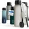 Blumtal Trinkflasche 1L - auslaufsichere Trinkflasche Sport + 1-Klick-Verschluss - BPA-freie Trinkflasche wandern mit Sieb - Sport Trinkflasche spülmaschinenfest - Trinkflasche Plastik in Taupe
