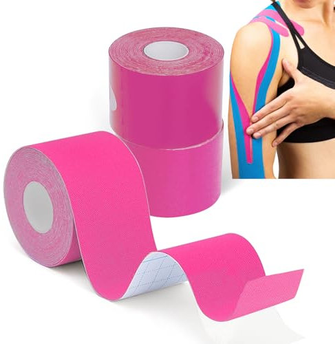 Grunda Kinesiotapes - 3 Kinesiologie Tape Rollen (5cm x 5m) Kinesiotape - Profi Physio Tape und Sporttape - wasserfeste & Hautfreundliche Sport Tapes für Muskelunterstützung, Knieschmerzen