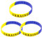 pulunto Ukraine Flagge Silikon Armbänder Ukraine Elastisches Silikonarmband Ukraine Gummi Armband Patriotisches Geschenk Uni Armband für Männer und Frauen, Kautschuk, Kein Edelstein