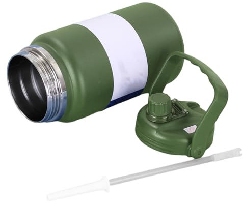 Borraccia termica in acciaio inox, portatile, grande, 4 l, per sport, campeggio, palestra, ciclismo, spiaggia, escursionismo, scuola