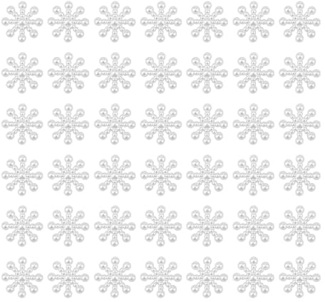 200 Stück weiße Schneeflocken-Anhänger mit flacher Rückseite, Kunstharz, Kunstperlen, Schneeflockenschleim, Charms für Weihnachten, Schmuck, Hochzeit, Urlaub, Basteln, 14 mm