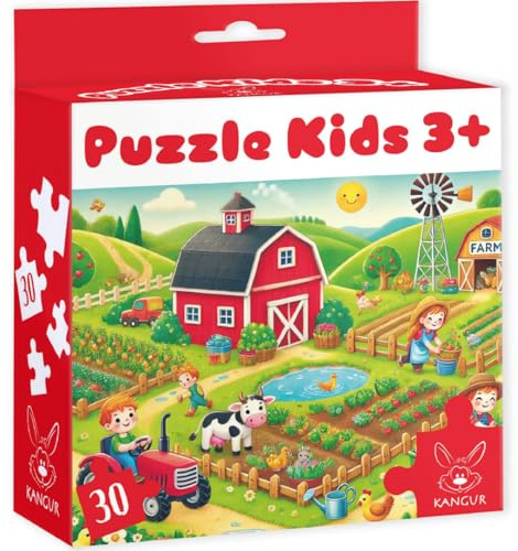 Puzzle Kinder Bauernhof 30 Teile ab 3 Jahren lernspielzeug Tiere Traktor