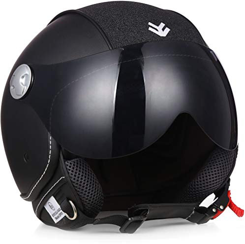ARMOR Helmets AV-84 Motorrad-Helm, ECE Visier Leather-Design Schnellverschluss Tasche, XS (53-54cm), Mehrfarbig/Glitter