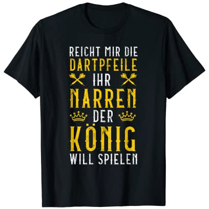 Dart König Krone Dart Scheibe Darts Kostüm Hemd Outfit T-Shirt