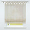 SCHOAL Raffrollo mit Schlaufen Halbtransparente Raffgardine Landhaus Schlaufenrollo Gardinen Leinen Streifen Muster 1 Stück BxH 120x140cm Beige #2