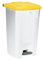 Poubelle à pédale Utilo - 100l - blanc / jaune