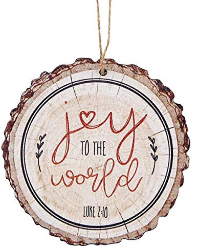 Joy to the World Luke 2:10 bedruckter Weihnachtsbaum aus Kunstholz, 8,9 cm