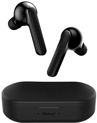Ticwatch Earbuds Gesture Drahtlose In-Ear-Kopfhörer Unabhängige Verbindung mit Bluetooth 5.0 Dual-Mic Noise Cancelling 50H Spielzeit mit Ladekoffer Black