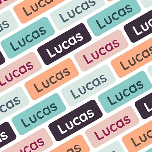 Klebekerlchen® | 175 Mini Namensaufkleber Kinder für Stifte und Schulsachen – Aufkleber zum Beschriften Schule & Kita – Namensschilder für Kleidung - Etiketten selbstklebend & wasserfest – Cupcake