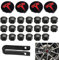 Aero Radkappen-Set, Radmutterabdeckungen, Modell 3, Radkappen-Kit mit Tesla-Logo, Nabenkappen, Abdeckkappen für Tesla Model 3 Modell Y (rot)
