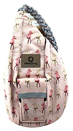 ubun2bag sling bag Rucksack für Damen und Herren Anti Theft RFID Schutz für Krypto Wallet - Wasserfest - Crossbody Sling Shoulder Bag Daypack (Pferde)