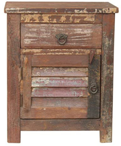 GURU SHOP Vintage Beistellschrank, Kommode, Nachttischschrank, Flurschrank - Modell 91, 56x46x32 cm