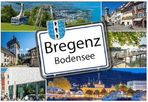 Bregenz Bodensee Österreich Ortsschild Foto Magnet Souvenir Austria