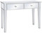 WIFESE Verspiegelter Konsolentisch aus MDF und Glas 106,5x38x76,5 cm Beistelltisch Silber Verspiegelte Möbel Glastisch Wohnzimmer Konsolentische fürs Wohnzimmer Robust und Langlebig Modernes Design