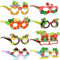 Sommerfest Fotorequisiten 8er Lustige Party Brillen Foto Booth Props Requisiten Maskerade Masken Kostüm Dekoration für Kinder Erwachsene Karneval Fasching Ball Geburtstag Hawaiian Tropische Party