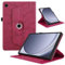 Funda para Samsung Galaxy Tab A9 8.7 Pulgadas 2023 (SM-X110/ SM-X115) Cover PU Leather Ángulos Ajustables Tablet FILP Case con Rotación de 360 Grados Carcasa y Función Soporte, Rojo