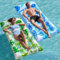 Sloosh Inflatable Pool Floats Lounger, 2 Packs XL Pool Inflatables Keep Cool Sun Tanning Bed Float with Headrest for Adults,Floating Mat Raft Floaty for Lake Beach Swimming Pool Water Fun(Blue, Green)