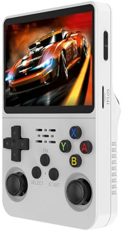 R36S - Consola de videojuegos retro portátil Linux, tarjeta TF de 64 GB, más de 1500 juegos, pantalla IPS de 3.5 pulgadas con batería de 2500 mAh, emulador de consola