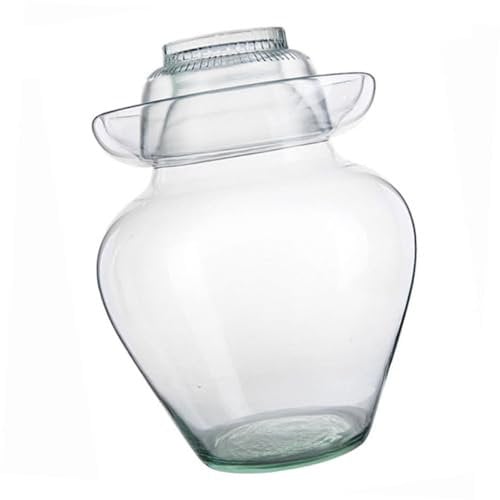 IMIKEYA Glasgefäß Glas Topf Zum Einlegen Versiegeltes Kimchi Gefäß Mit Wasserdichtem Deckel Für Sauerkraut Und Pickles 10 Jin Fassungsvermögen