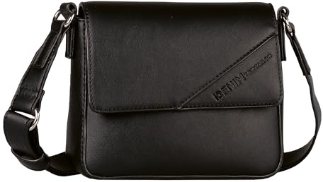 TOM TAILOR Denim Periya Damen Überschlagtasche Umhängetasche Mini Schwarz