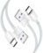 USB C Ladekabel 3M 2Stück,Weiß Nylon Typ C Datenkabel für Ps5 Controller,New Kindle Paperwhite 11. Gen 2021 Generation,iPad Mini Pro 6 Air 2020,Moto X50 G50 G30 Plus Play Razr 5G,Samsung Galaxy Z Flip